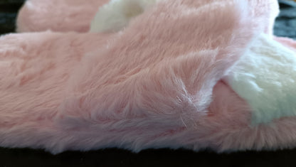 Pink and White Slippers