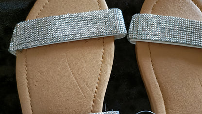 Silver Bling Slider Sandals