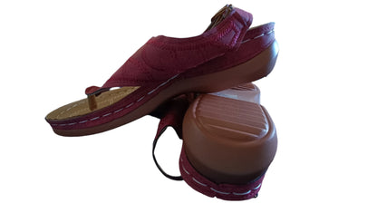Dark Red/Wine Toe Post Sandals