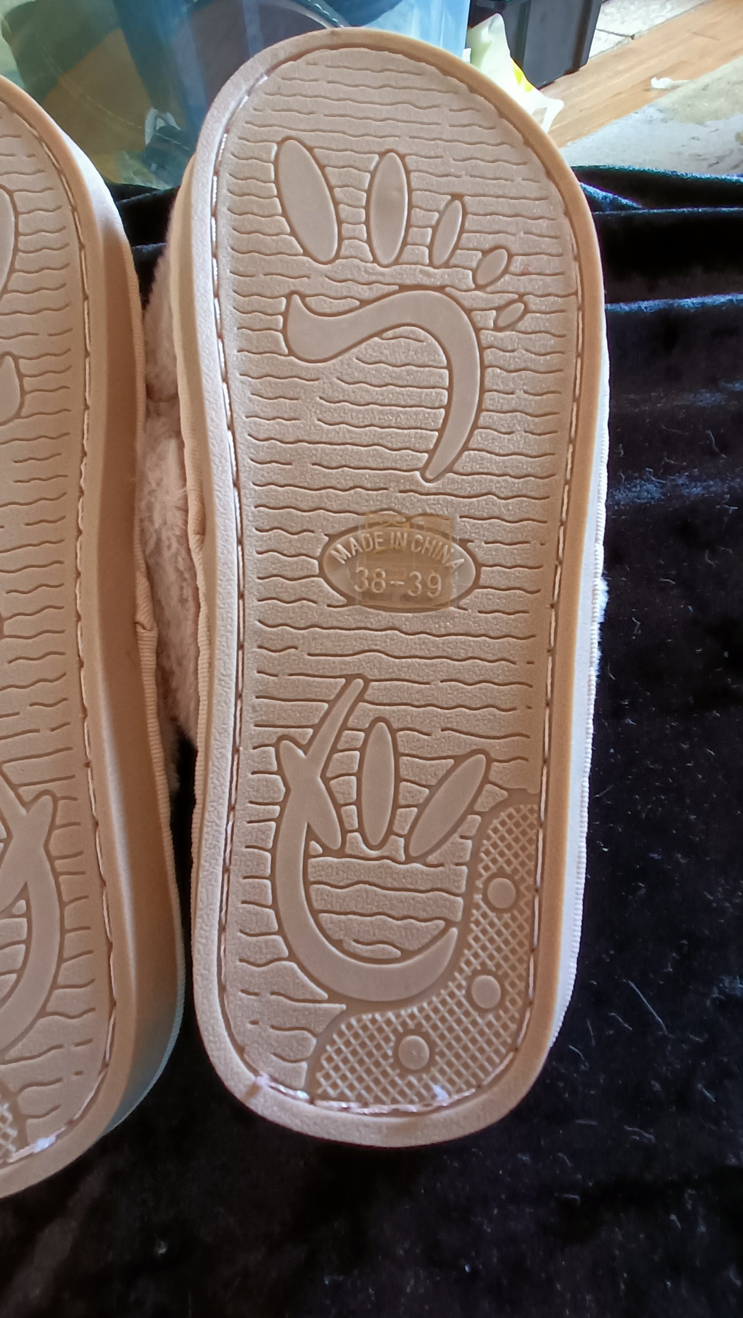 Pink Fluffy Faux Fur Slippers