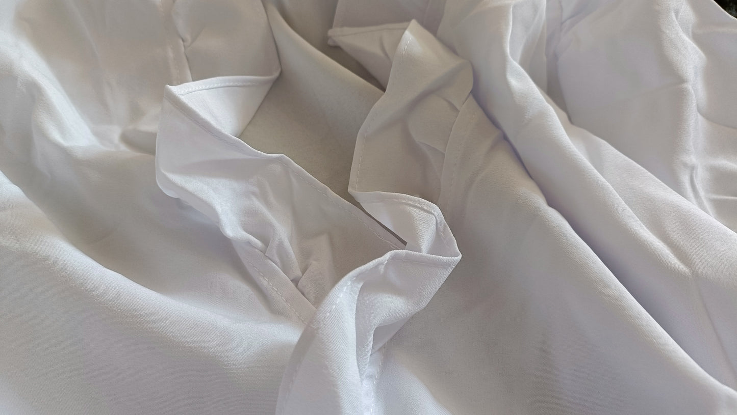 White Shirt/Blouse with Frill Collar