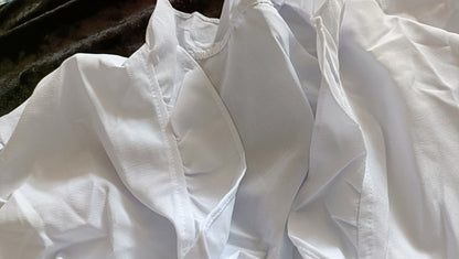 White Shirt/Blouse with Frill Collar