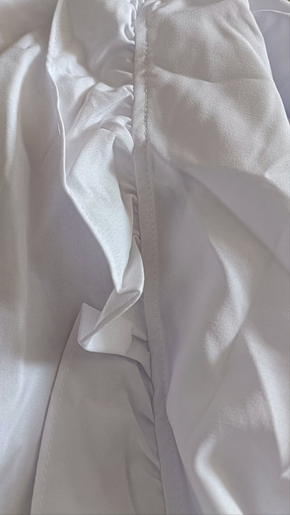 White Shirt/Blouse with Frill Collar