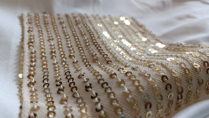 Petal Sleeve T Shirt with Sequin Front Pocket