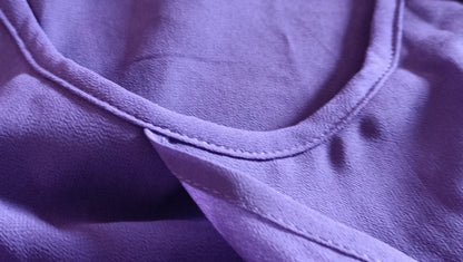 Purple Short Sleeve Layered Blouse
