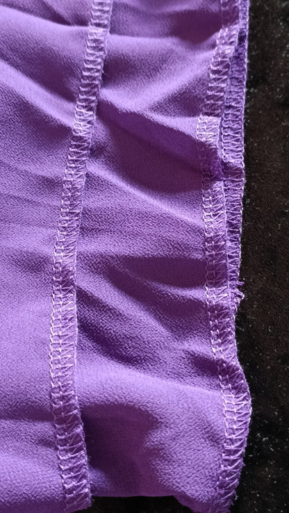 Purple Short Sleeve Layered Blouse