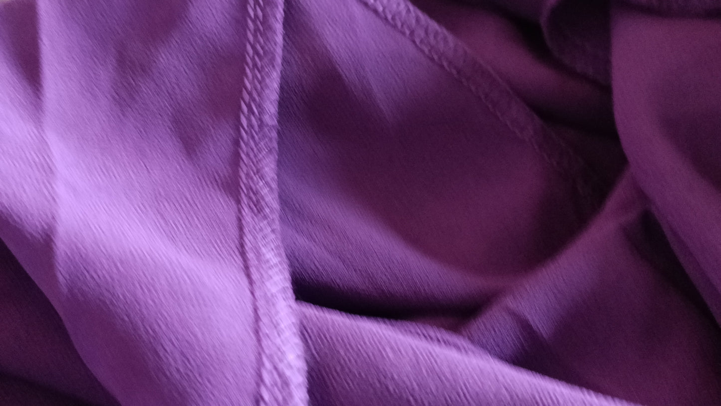 Purple Short Sleeve Layered Blouse