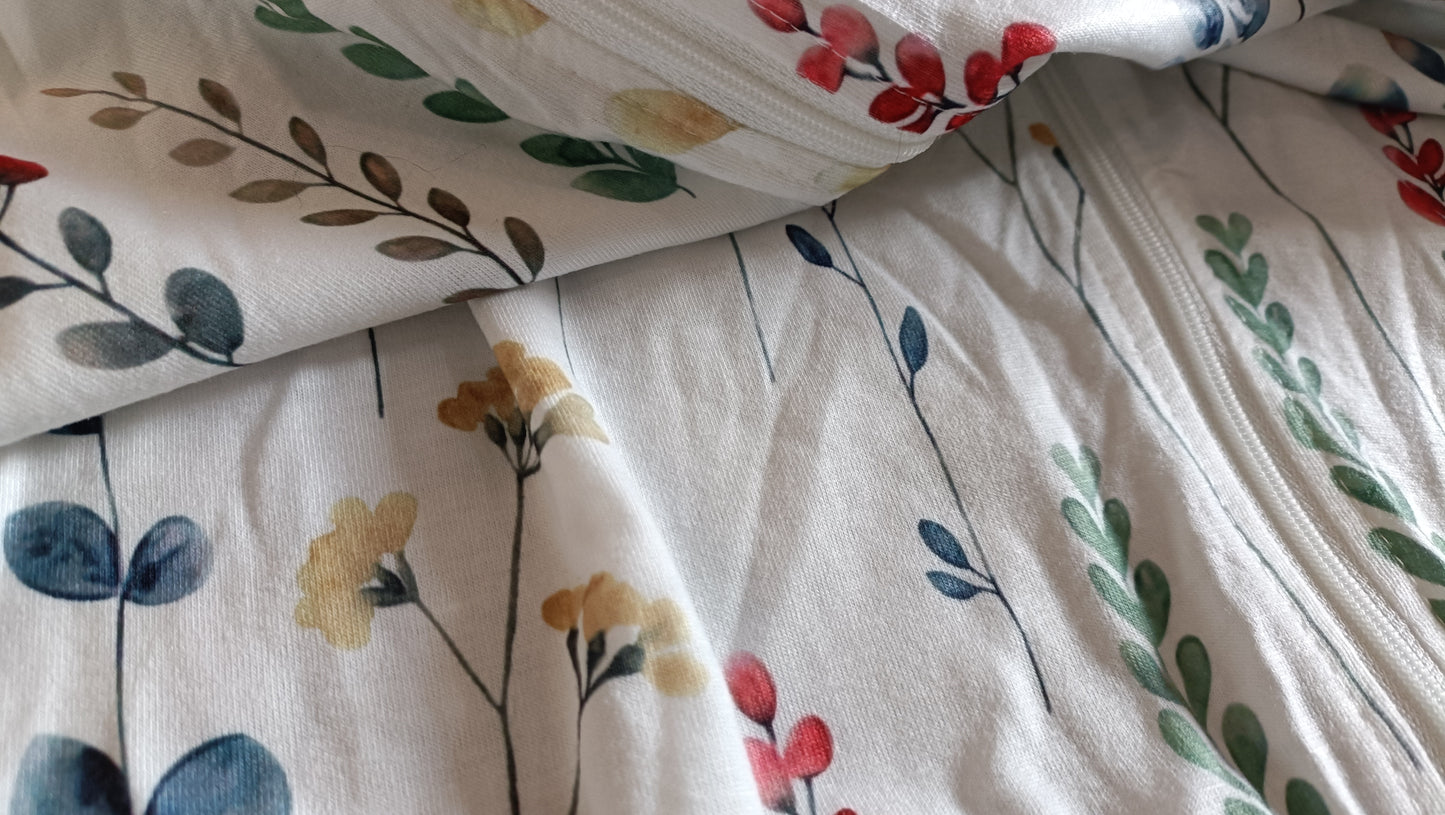 Floral Zipped Hoodie