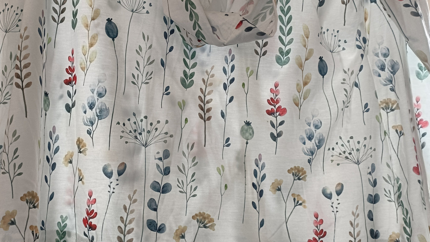 Floral Zipped Hoodie