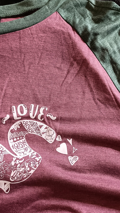 Elephant T-Shirt with Long Raglan Sleeves