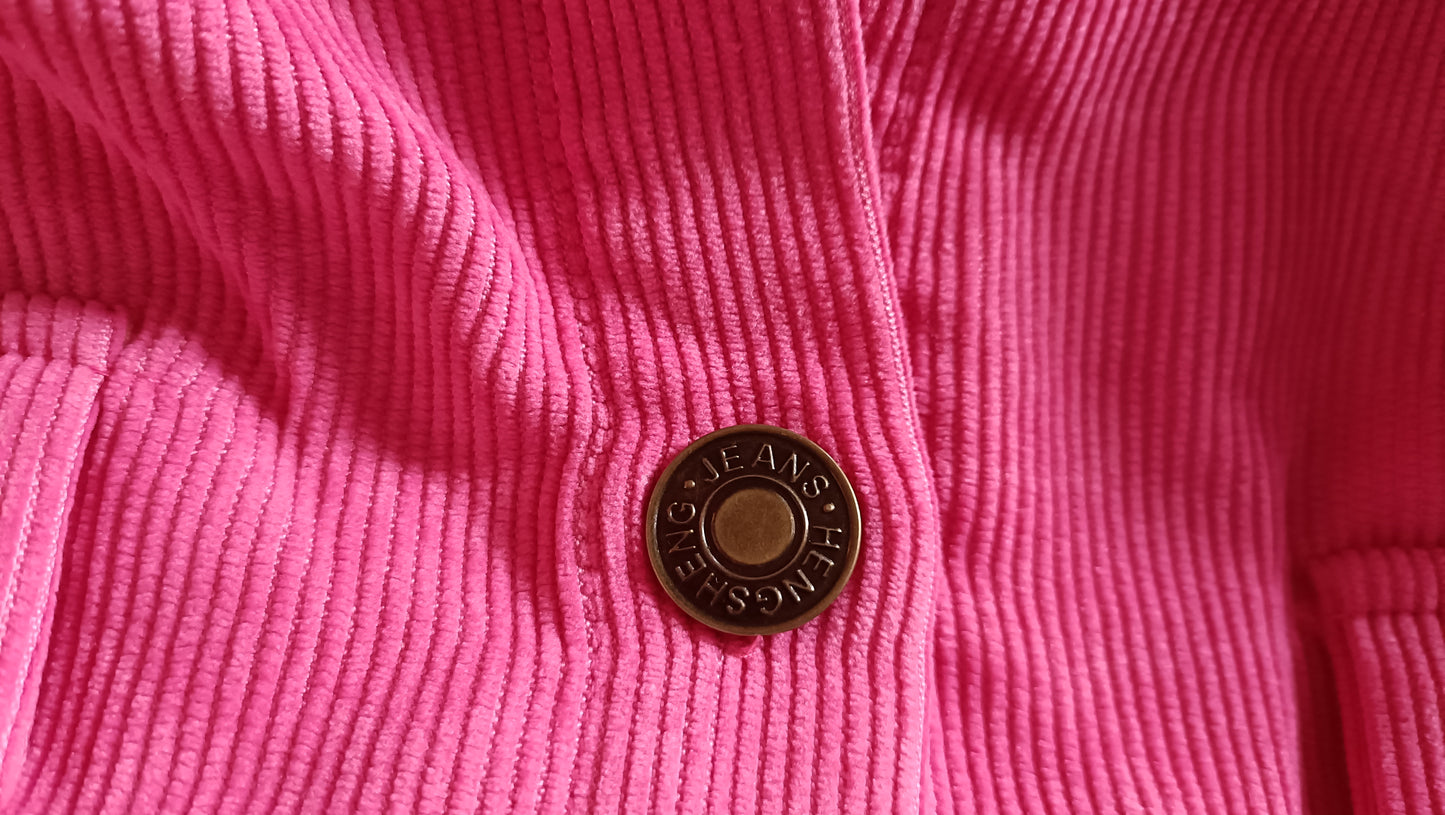 Hot Pink Corduroy Shacket