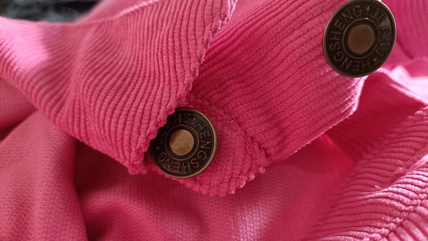 Hot Pink Corduroy Shacket