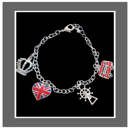 Avon Union Jack Charm Bracelet