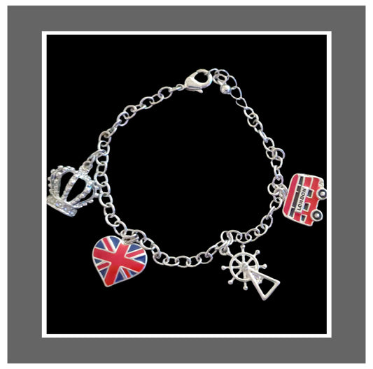 Avon Union Jack Charm Bracelet
