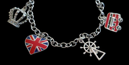 Avon Union Jack Charm Bracelet