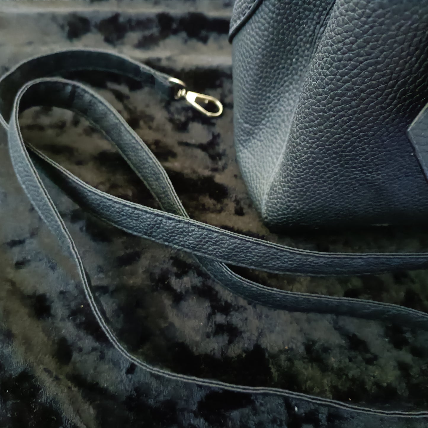 Black Bag with Gold Accents