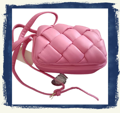 Shoulder Bag with Cushioned Criss Cross Detail