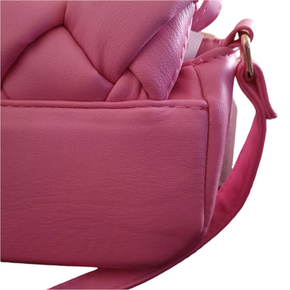 Shoulder Bag with Cushioned Criss Cross Detail