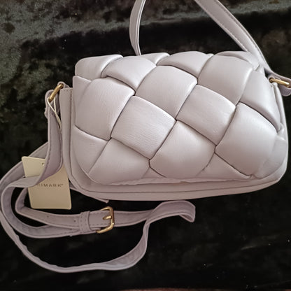 Shoulder Bag with Cushioned Criss Cross Detail