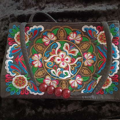 Floral Embroidered Handbag