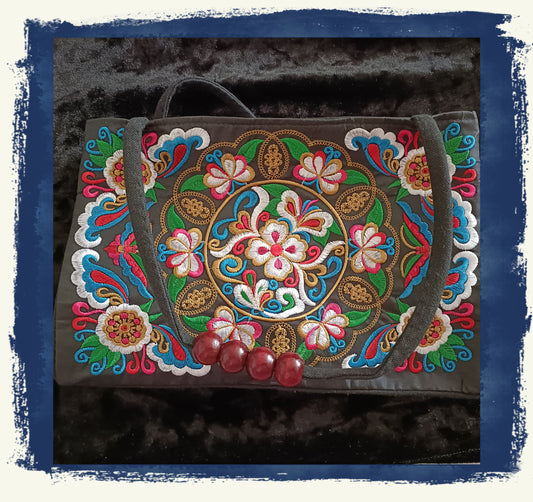 Floral Embroidered Handbag