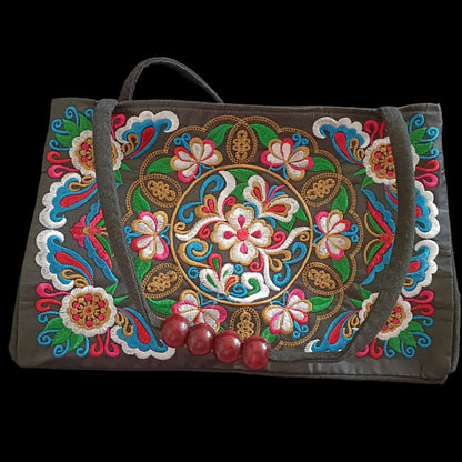 Floral Embroidered Handbag