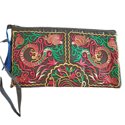 Embroidered Make Up bag, Pouch, Pencil Case.