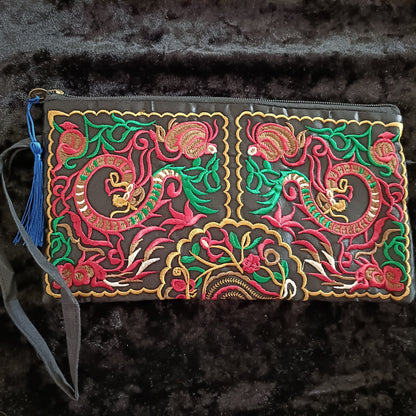 Embroidered Make Up bag, Pouch, Pencil Case.
