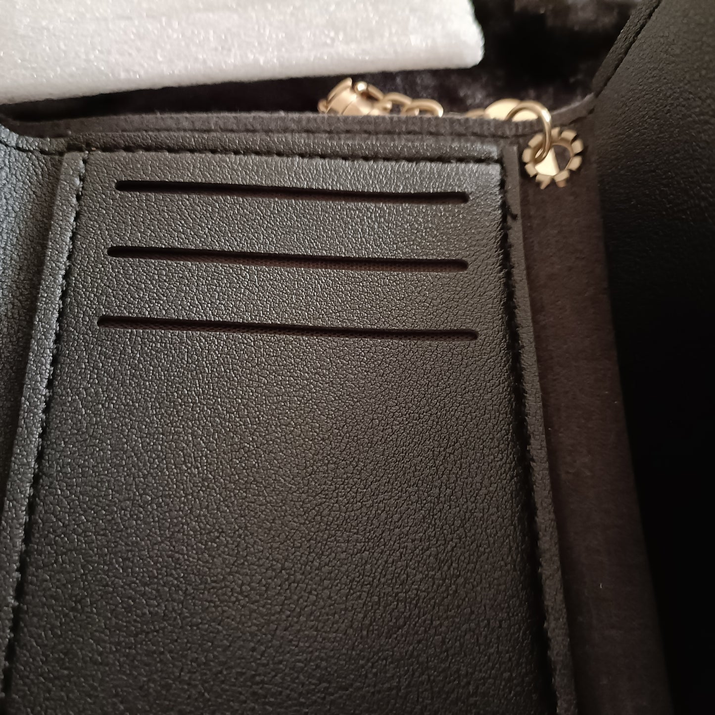 Black Envelope Style  Purse with Tassel and Gold Heart Charm