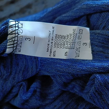 Blue Top  with Sparkly Owl Motif and Zip Detail