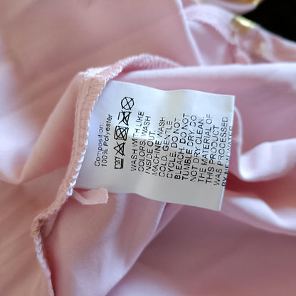 Tea Dress with Gold Dots and Lace Trim Neckline