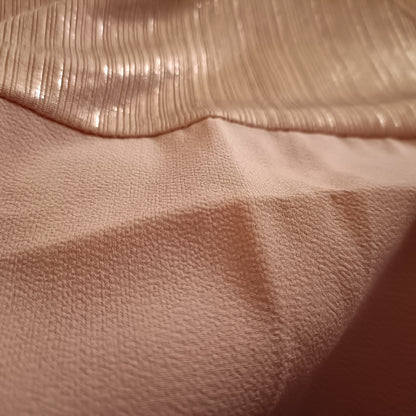 Pink and White Short Sleeve Dress with Shimmer Panel