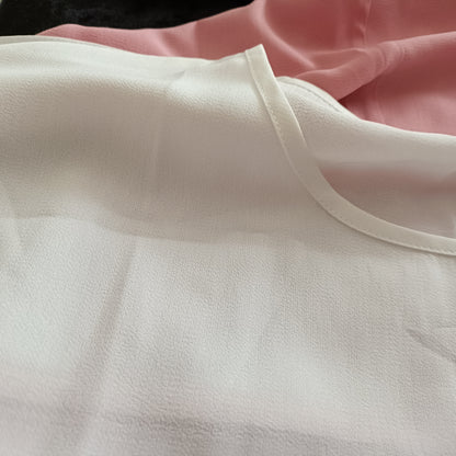 Pink and White Short Sleeve Dress with Shimmer Panel