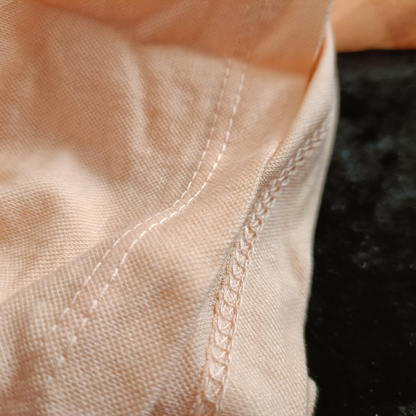 Peach Tiered Dress with Short Ruffle Sleeves