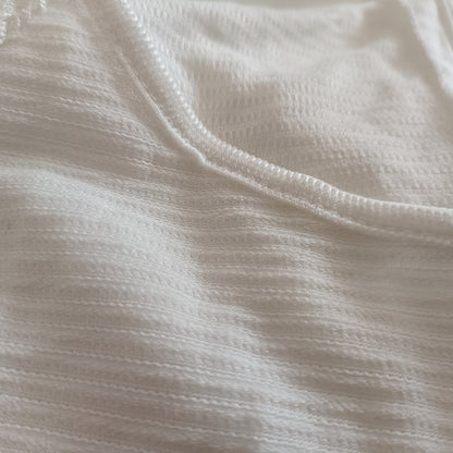 Long White Dress with Lace Sleeves