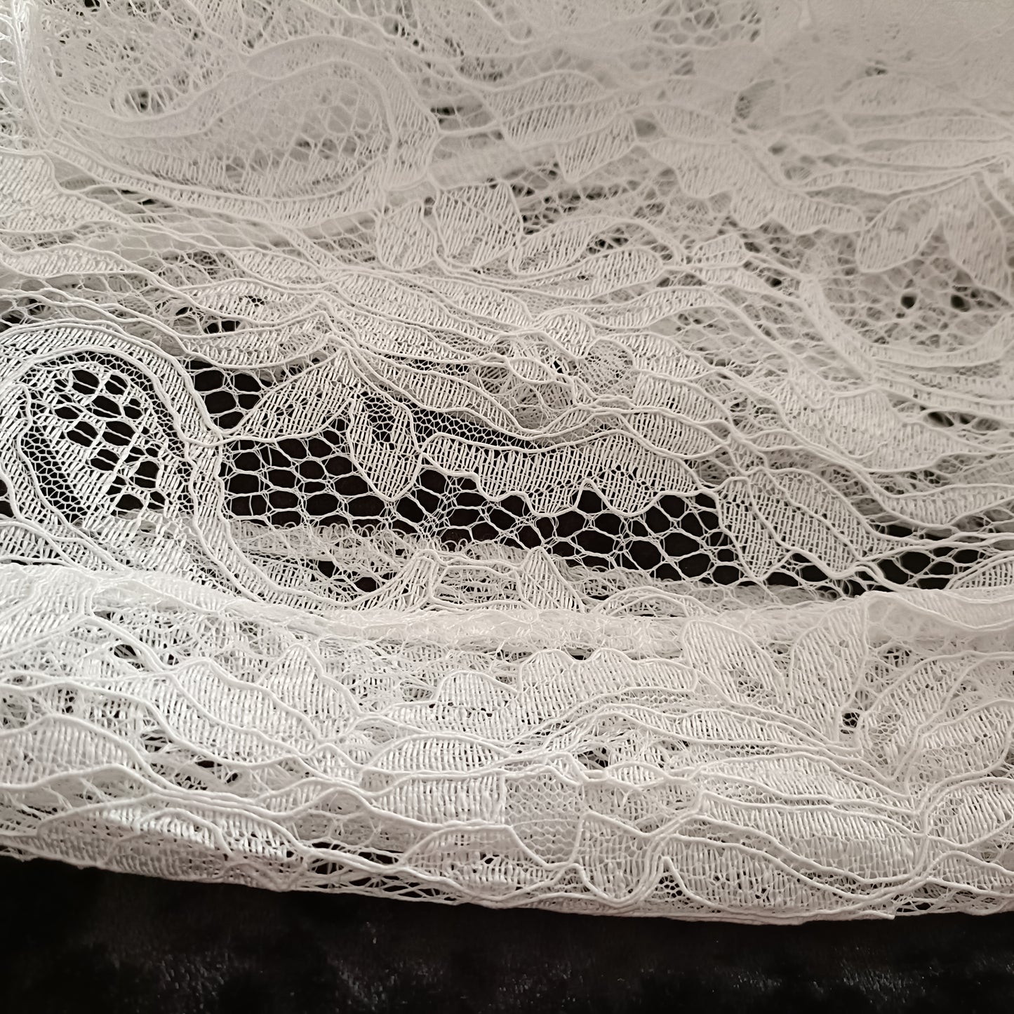 Lace Open Front Jacket with Fold Over Collar