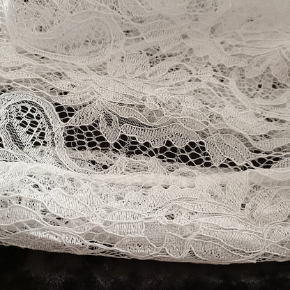 Lace Open Front Jacket with Fold Over Collar
