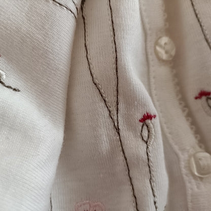 M & S cardigan with embroidered flowers