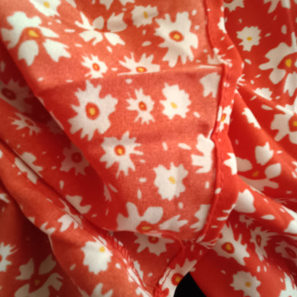 Red Dress with Daisy Print