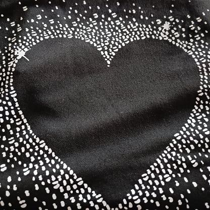 Black T-Shirt with Heart Print