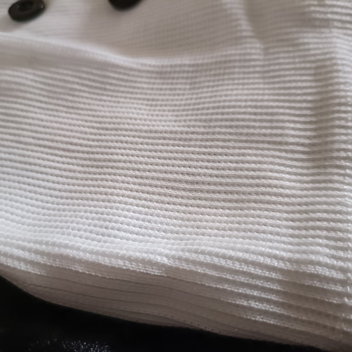 White Top with Lace Sleeves and  Button Detail on Cuffs