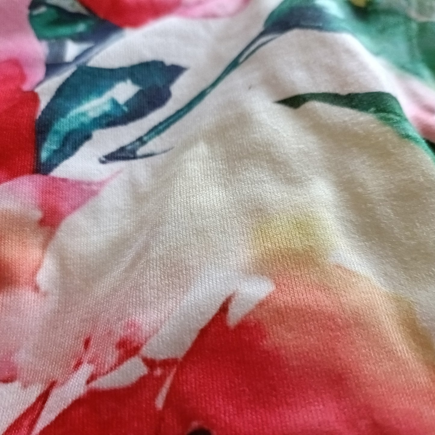 White Watercolour Floral Print T Shirt