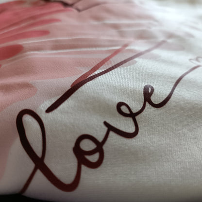 Long Sleeve Heart Print T Shirt