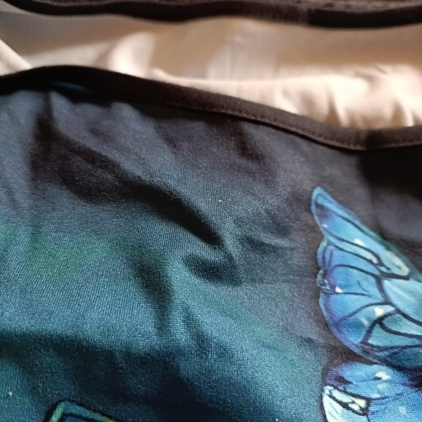 Blue Ombre Butterfly Top with Handkerchief Hem Top