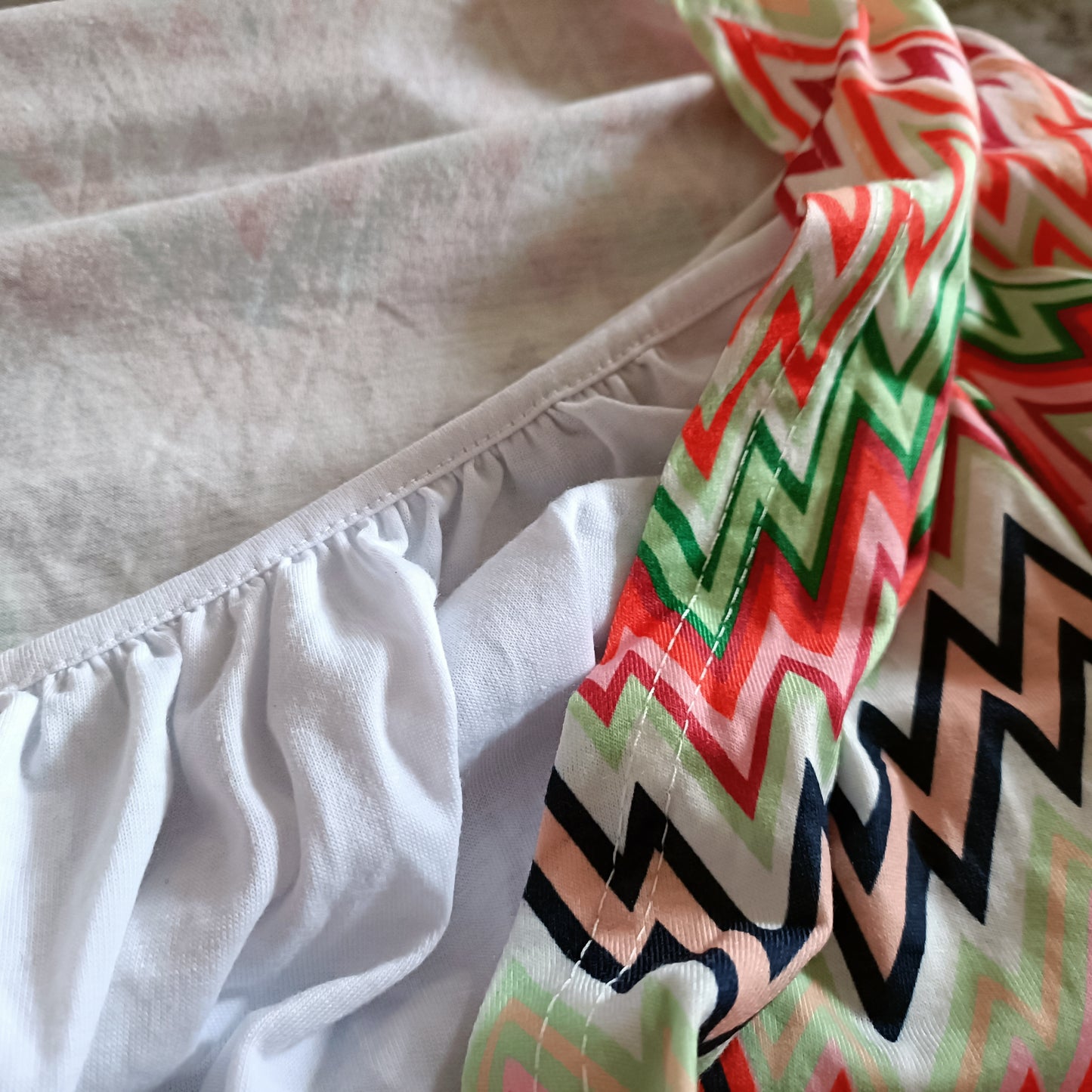 Short Sleeve Zig Zag Top