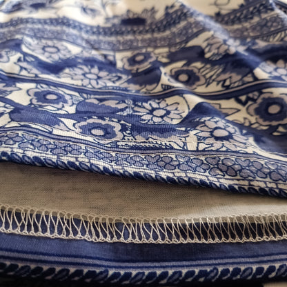 Sleeveless Blue Floral Dress