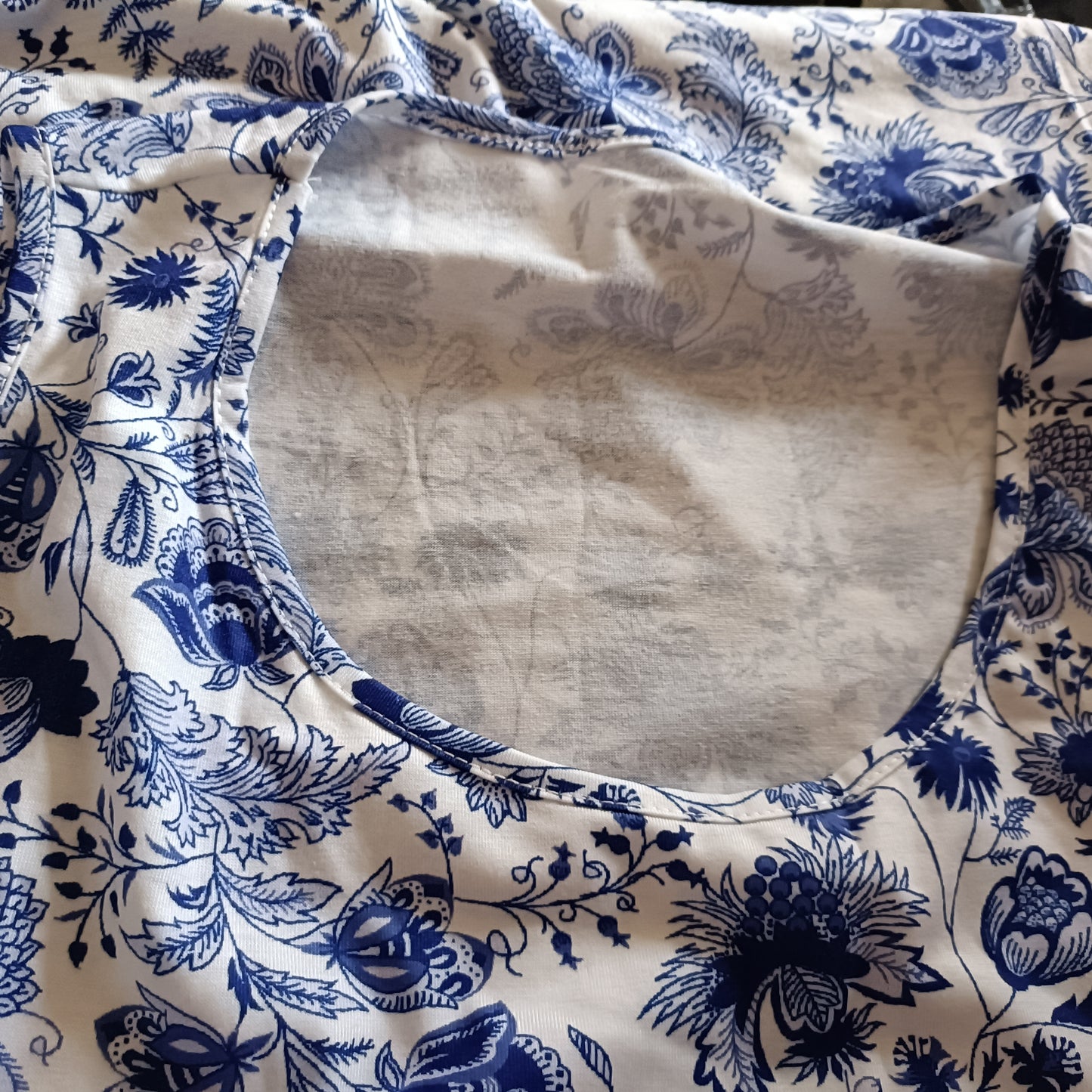 Sleeveless Blue Floral Dress