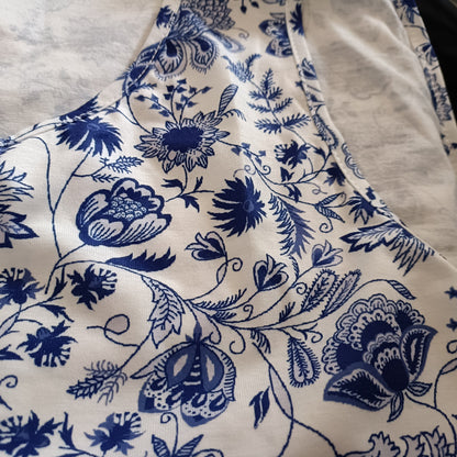 Sleeveless Blue Floral Dress