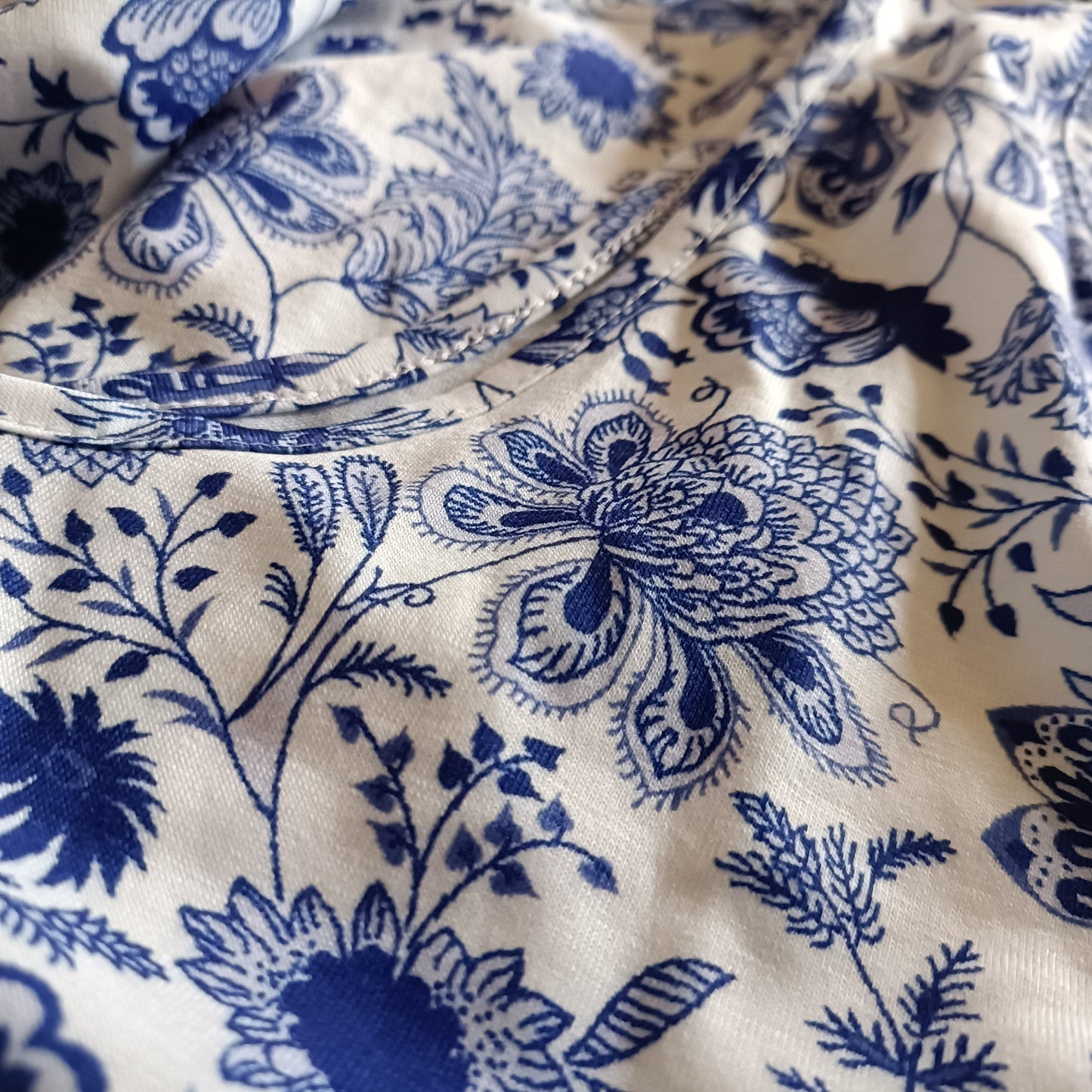 Sleeveless Blue Floral Dress