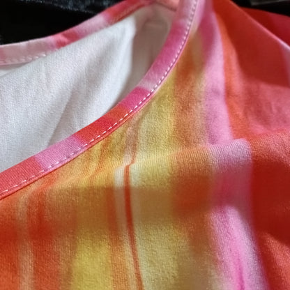 Tie Dyed Short Sleeve Summer Dress